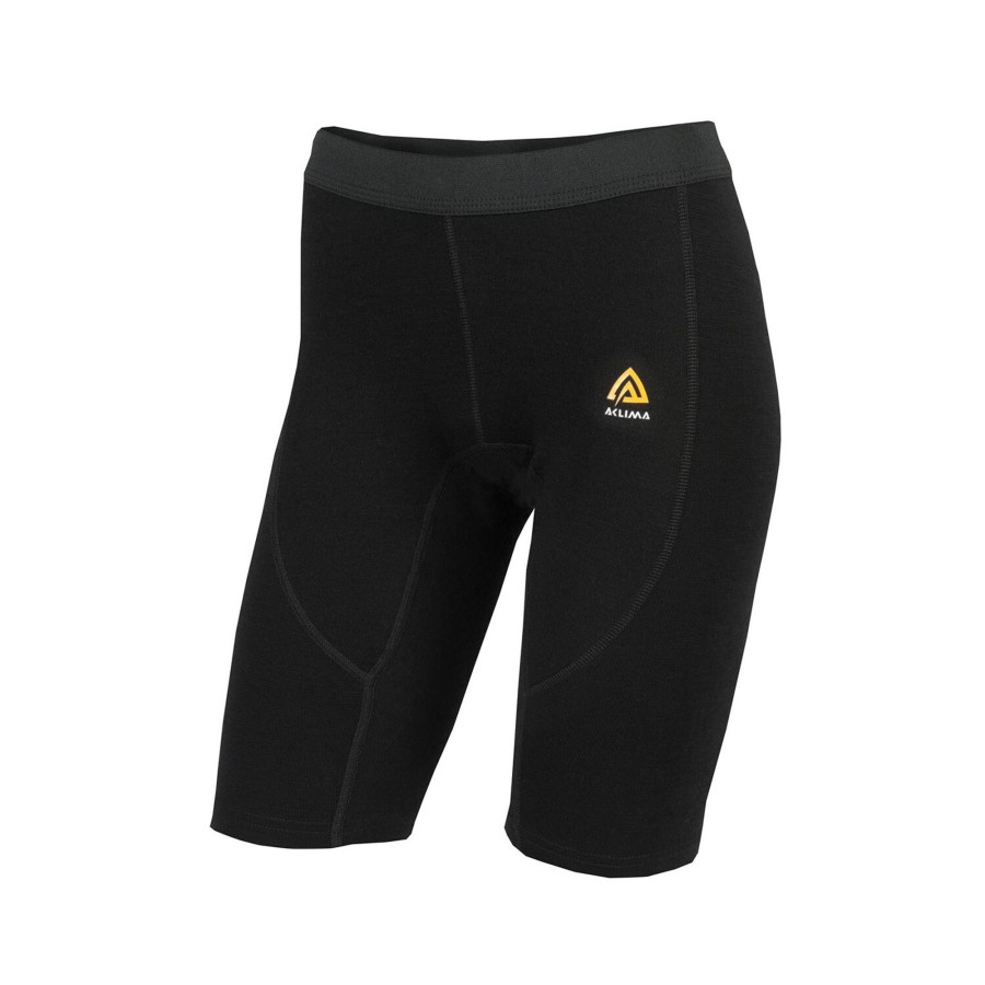 Dame Aclima | Aclima Womens Warmwool Long Shorts Sort (Jet Black)