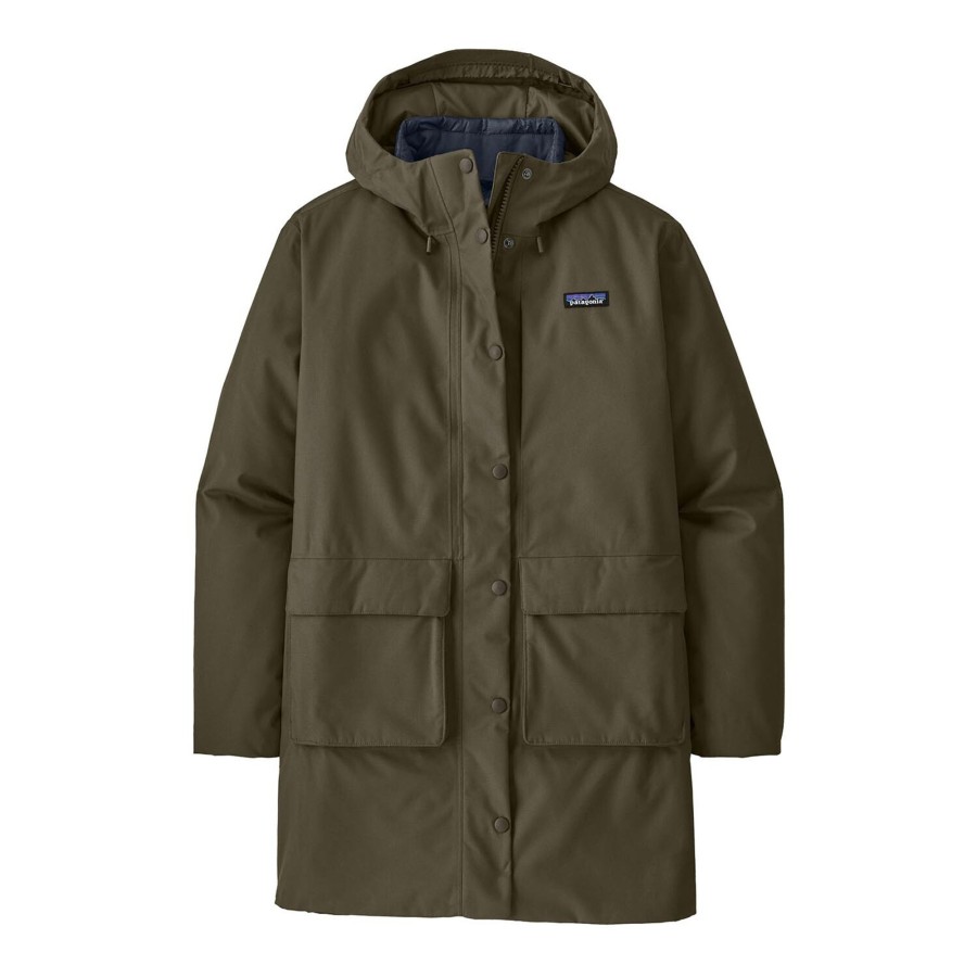 Dame Patagonia | Patagonia Womens Pine Bank 3-In-1 Parka Gron (Basin Green)