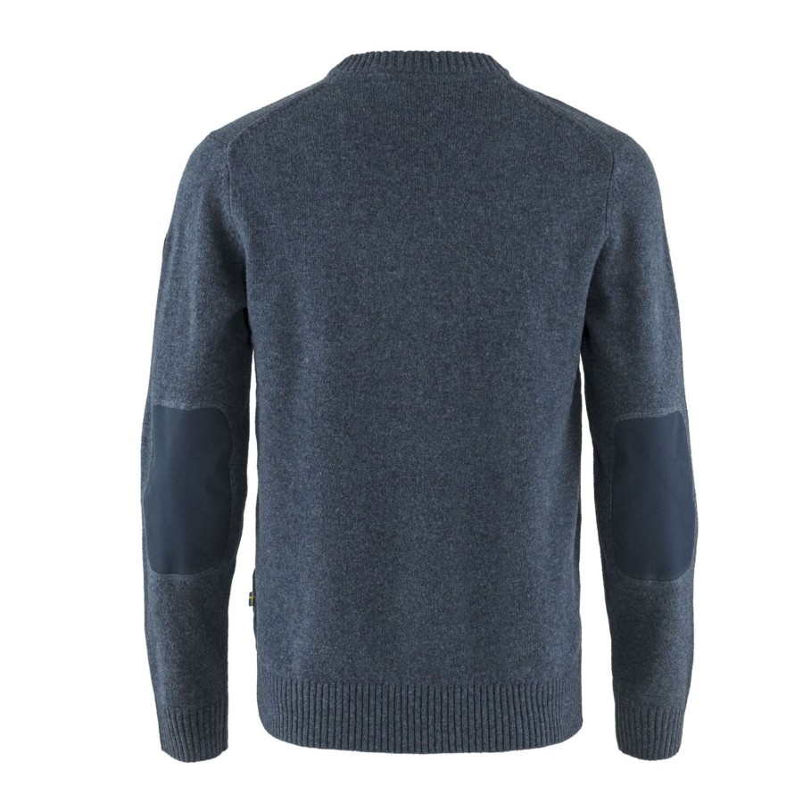 Herre Fjällräven | Fjallraven Mens Ovik V-Neck Sweater Bla (Navy/560)