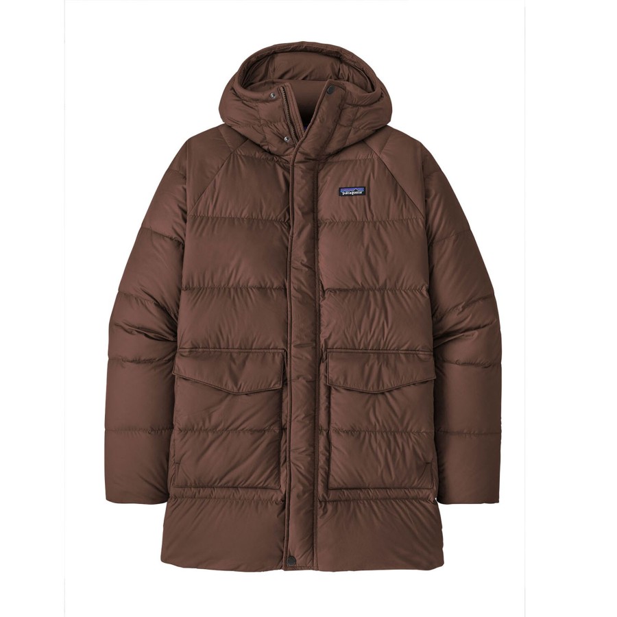 Herre Patagonia | Patagonia Mens Silent Down Parka Brun (Cone Brown)