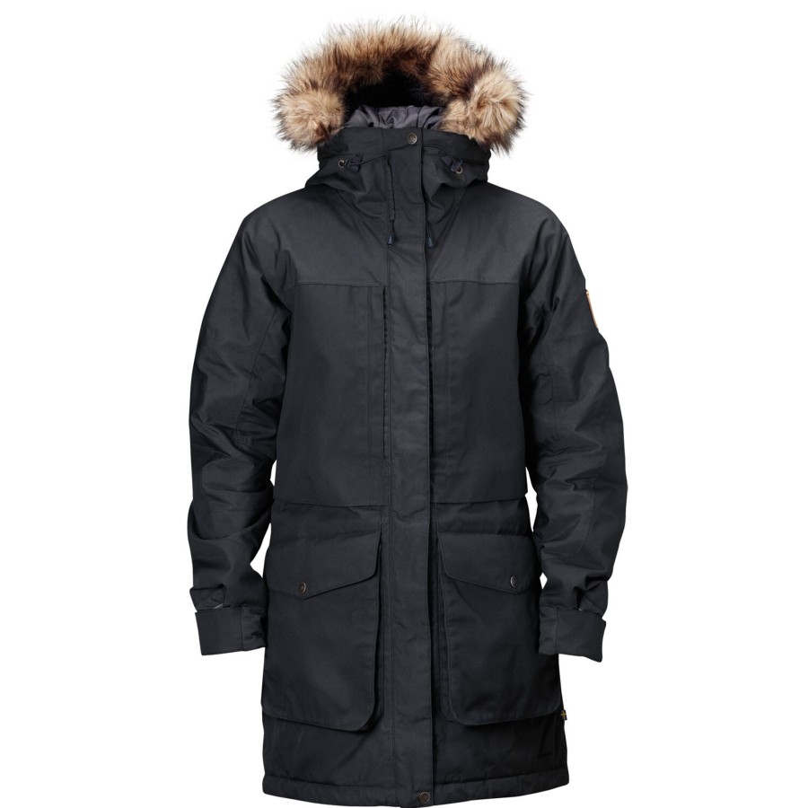 Dame Fjällräven | Fjallraven Womens Barents Parka Sort (Black/550)