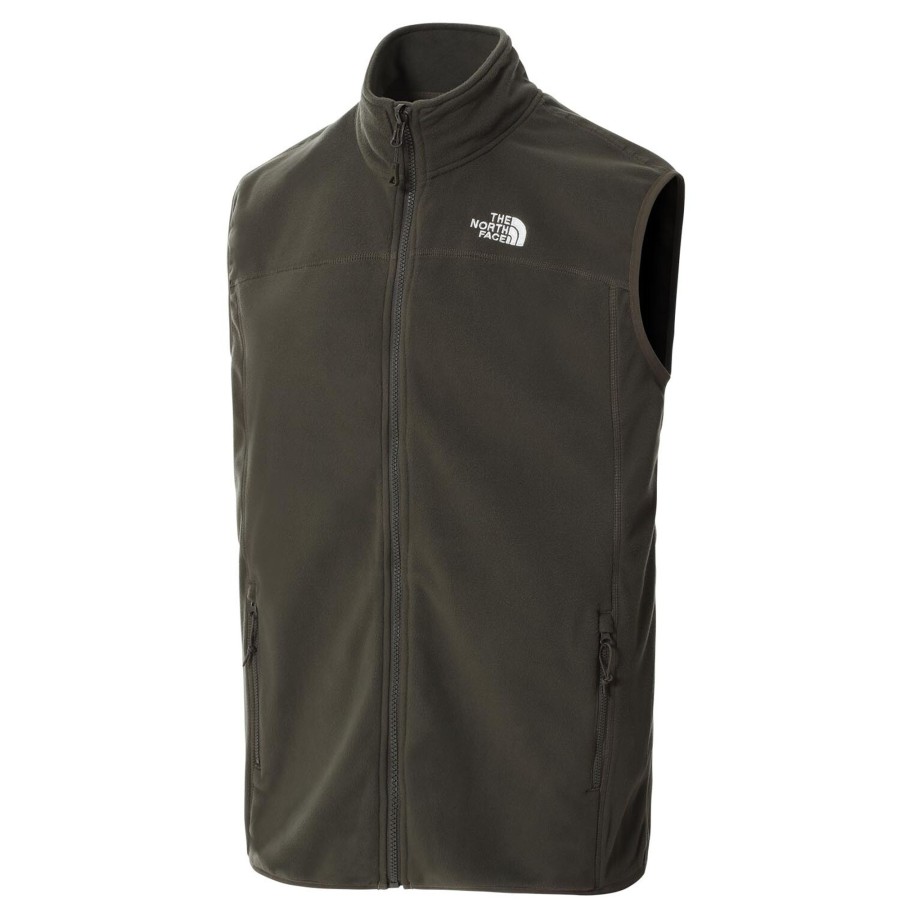 Herre The North Face | The North Face Mens 100 Glacier Vest Gron (New Taupe Green)