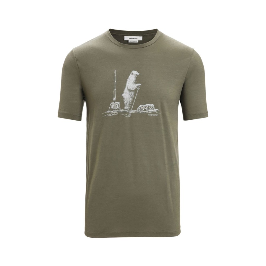 Herre Icebreaker | Icebreaker Mens Tech Lite Ii S/S Tee Polar Paddle Gron (Loden)