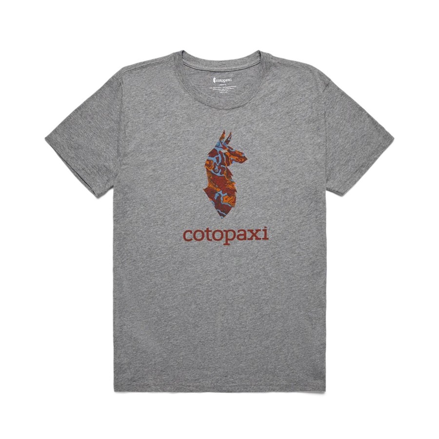 Herre Cotopaxi | Cotopaxi Mens Altitude Llama Organic T-Shirt Gra (Heather Grey)