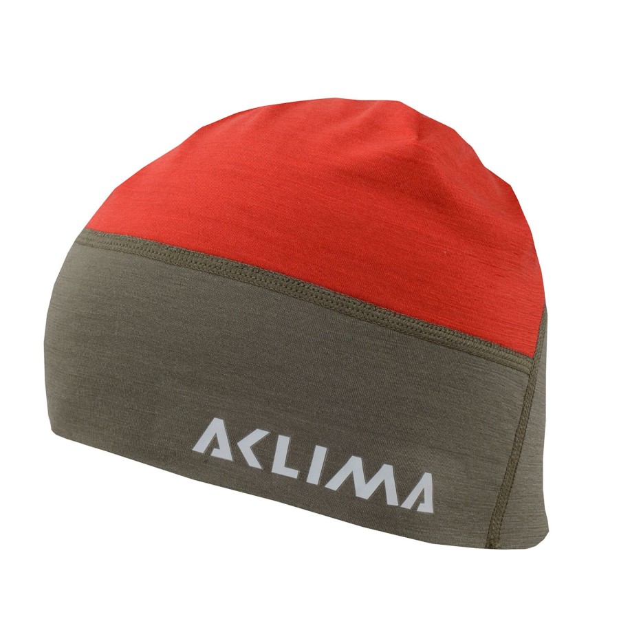 Herre Aclima | Aclima Lightwool Hunting Beanie Rod (High Risk Red/Ranger Green)