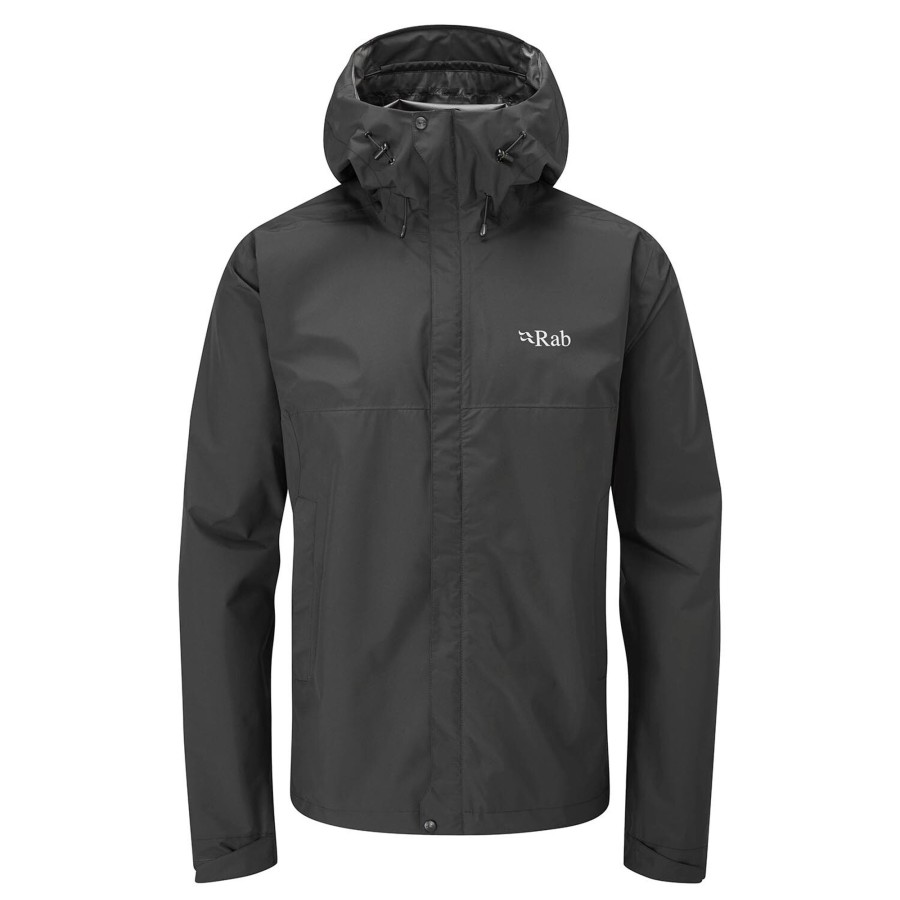 Herre RAB | Rab Mens Downpour Eco Jacket Sort (Black)