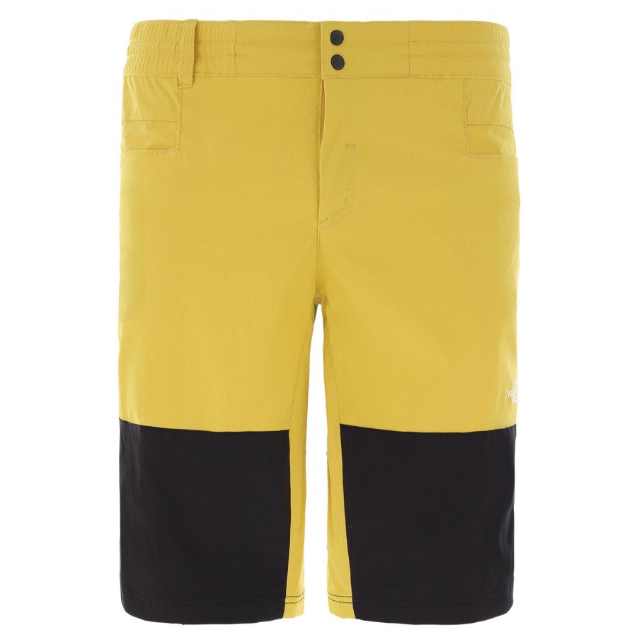 Herre The North Face | The North Face Mens Climb Short Gul (Bamboo Yellow/Tnf Black)