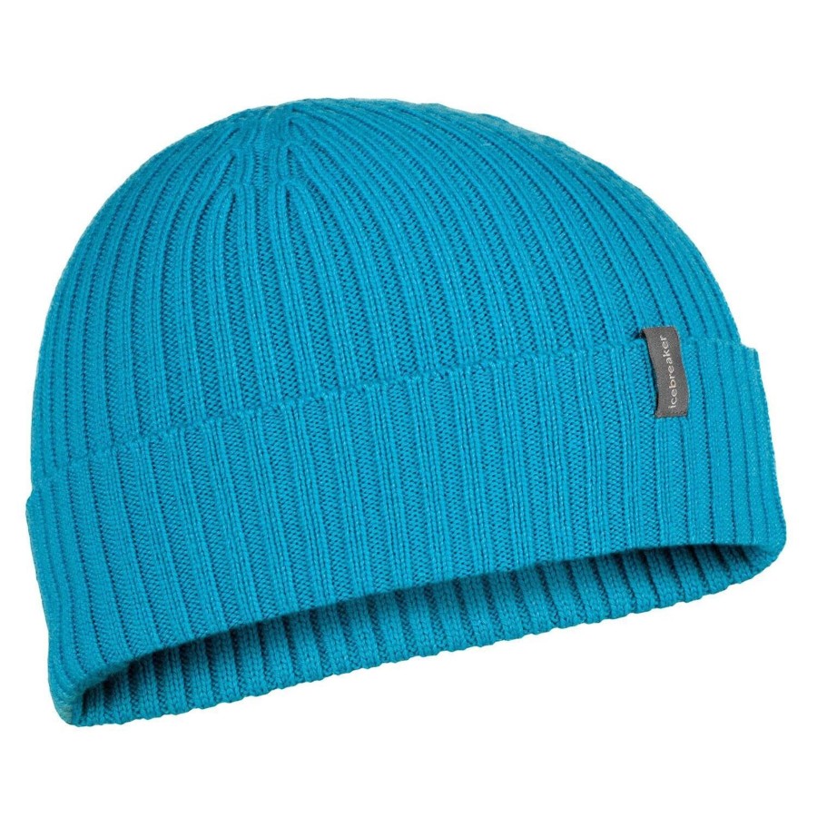 Herre Icebreaker | Icebreaker Rixdorf Cuff Beanie Bla (Arctic Teal)