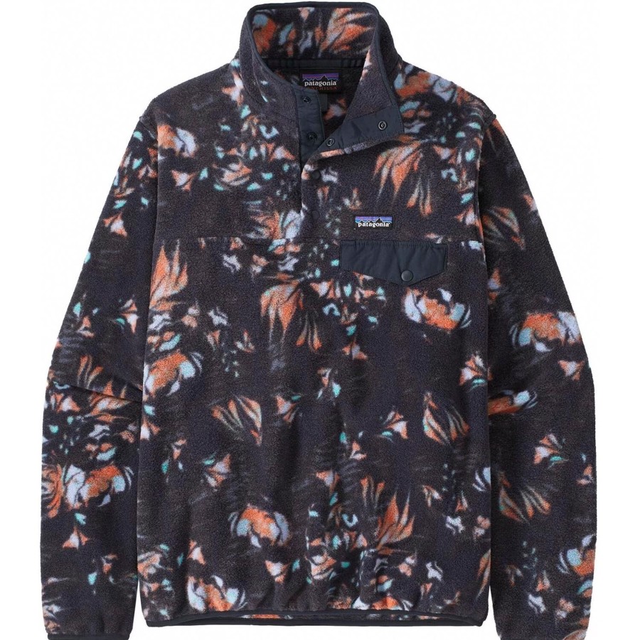 Dame Patagonia | Patagonia Womens Lw Synch Snap-T P/O Bla (Swirl Floral: Pitch Blue)