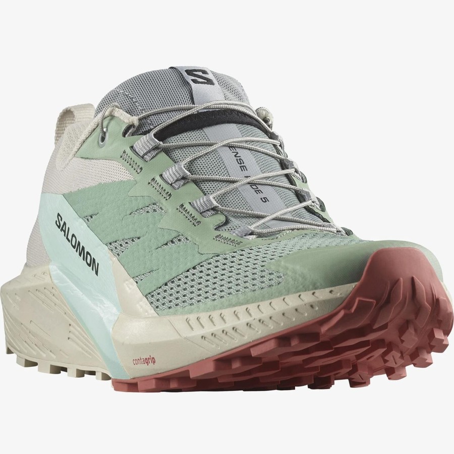 Fodtoj Salomon | Salomon Womens Sense Ride 5 Gron (Lily Pad)