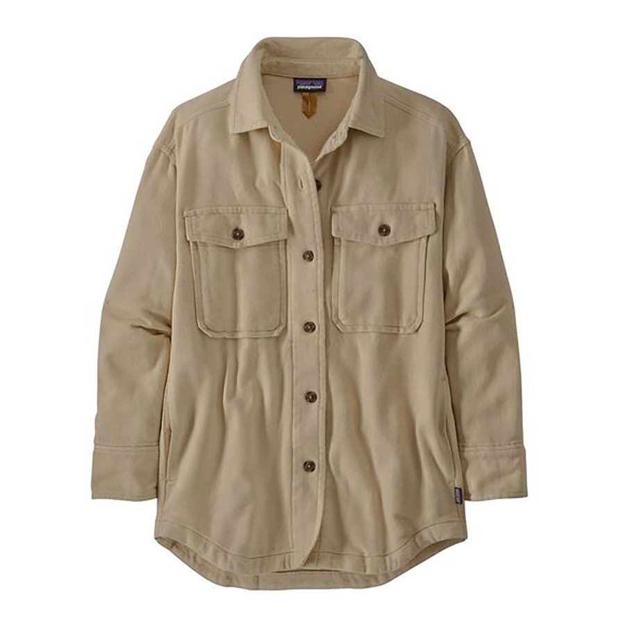 Dame Patagonia | Patagonia Womens Hw Fjord Flannel Overshirt Beige (Natural)