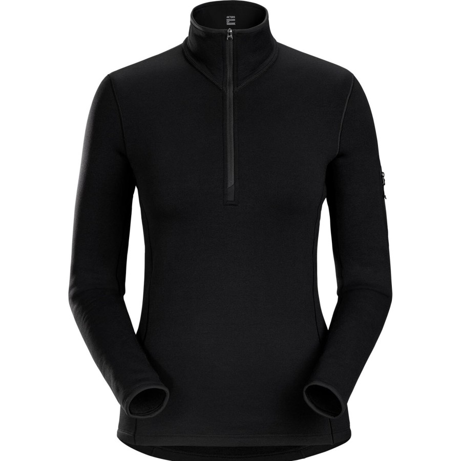 Dame Arc'teryx | Arcteryx Womens Rho Heavyweight Zip Neck Sort (Black)