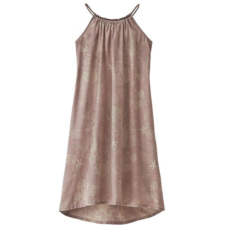 Dame Patagonia | Patagonia Womens June Lake Swing Dress Beige (Coral Colony/Stingray Mauve)