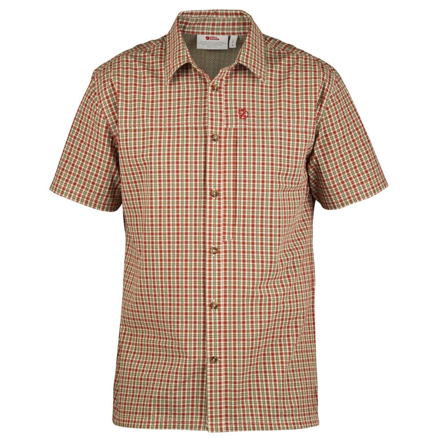 Herre Fjällräven | Fjallraven Mens Svante Seersucker Shirt S/S Gron (Green/620)