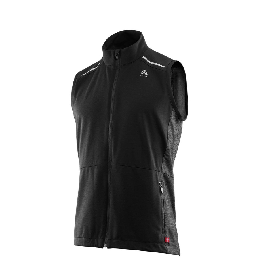 Herre Aclima | Aclima Mens Flexwool Sports Vest Sort (Jet Black)