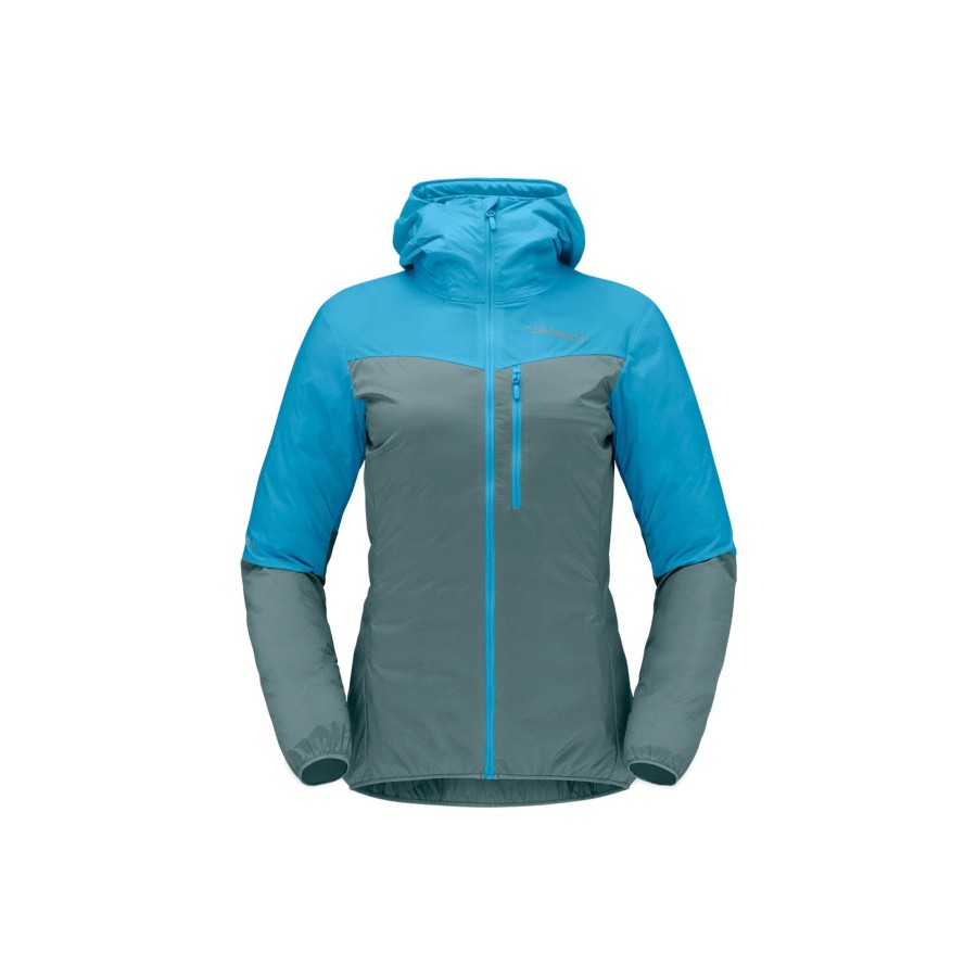 Dame Norrøna | Norrona Womens Falketind Aero60 Hood Bla (Aquarius/North Atlantic)